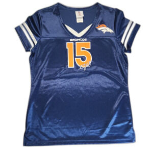 NFL Women's Denver Broncos Blue Football Jersey #15 Tim Tebow Size L